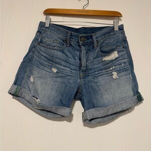 Genetic Denim Size 26 Women's The Turner Cuffed Jean Shorts Destroy Distressed